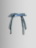 JoJo Maman Bébé blue denim bow hair clip, UK version