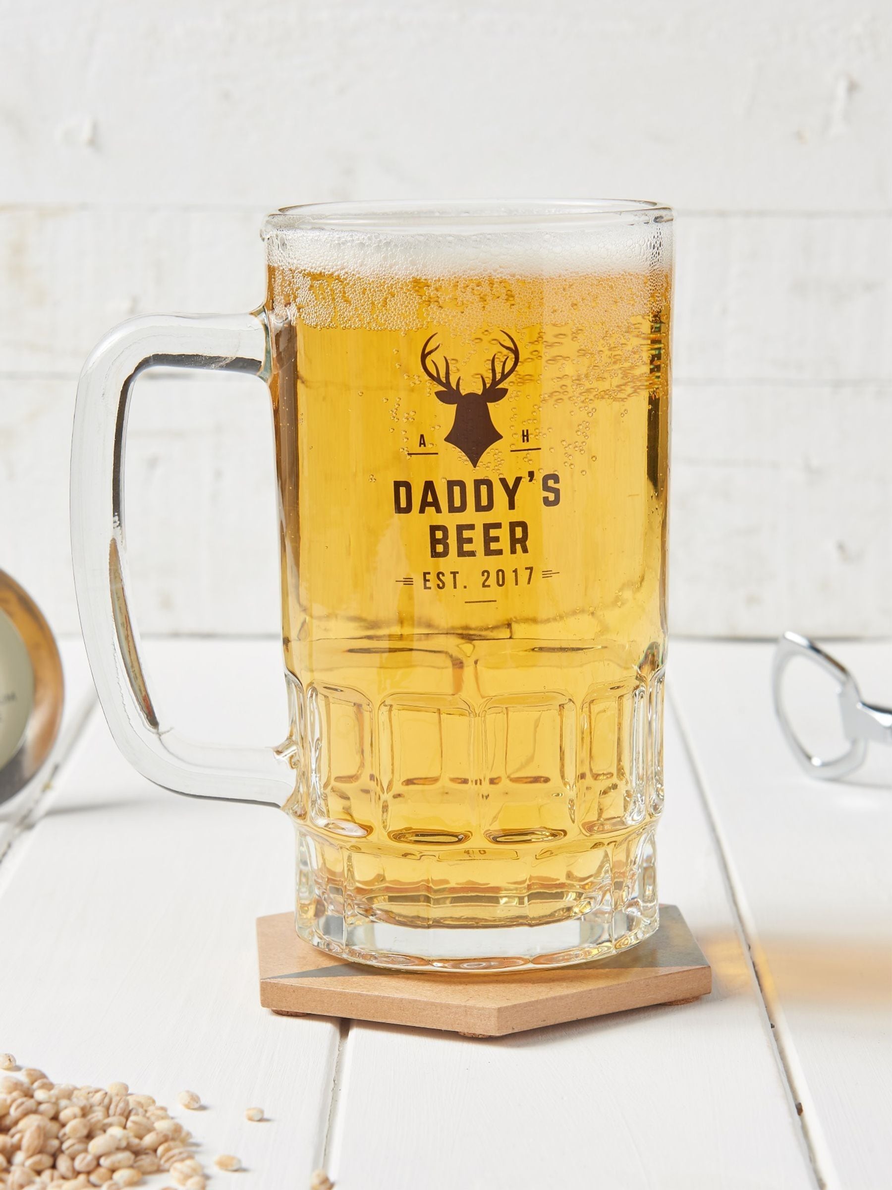 No Ordinary Gift personalised glass tankard 500ml (British brand)