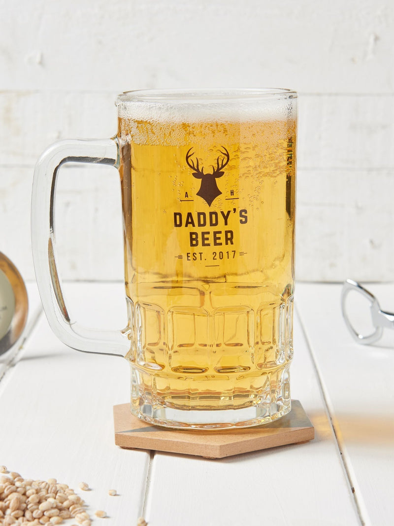 No Ordinary Gift personalised glass tankard 500ml (British brand)