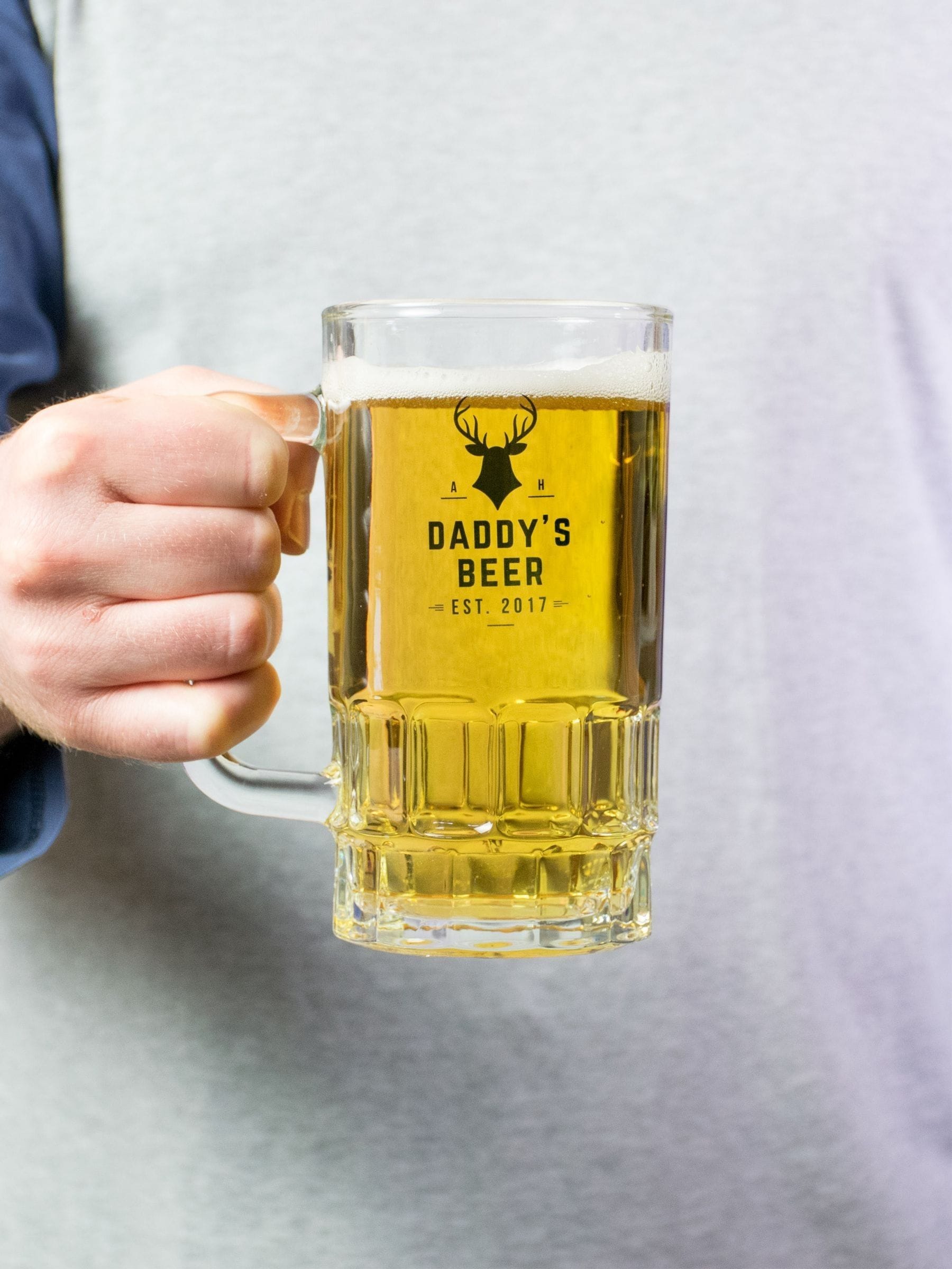 No Ordinary Gift personalised glass tankard 500ml (British brand)