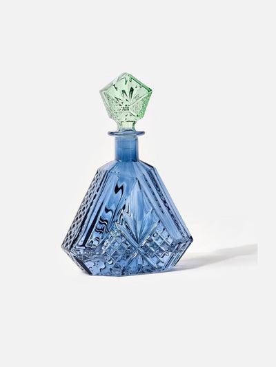 Oliver Bonas Blue Jewel Glass Decanter