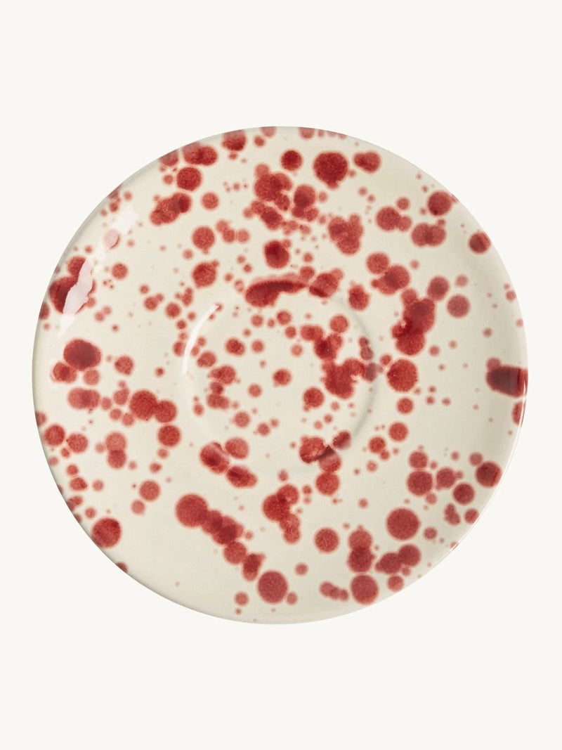 Hot Pottery cranberry splatter espresso set of 4 (British brand)