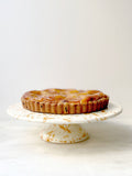 Hot Pottery Burnt Orange Splatter Cake Stand