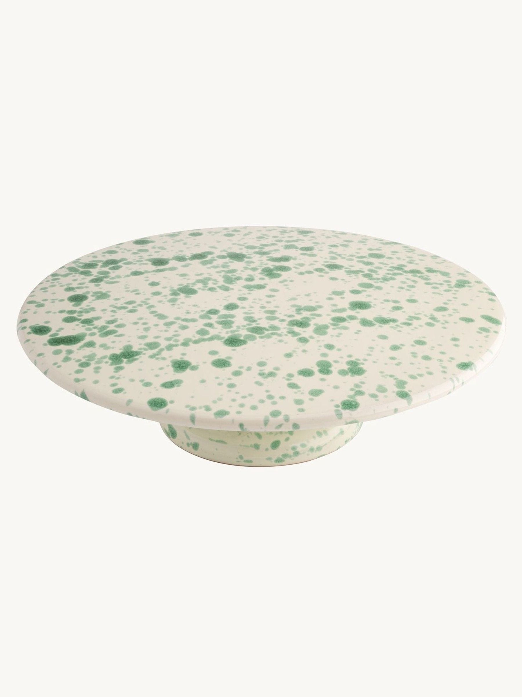 Hot Pottery pistachio splatter cake stand (British brand)