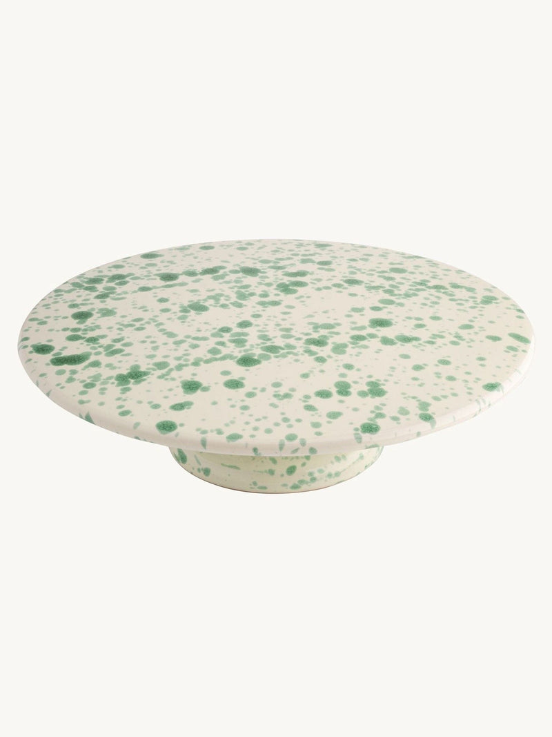 Hot Pottery pistachio splatter cake stand (British brand)
