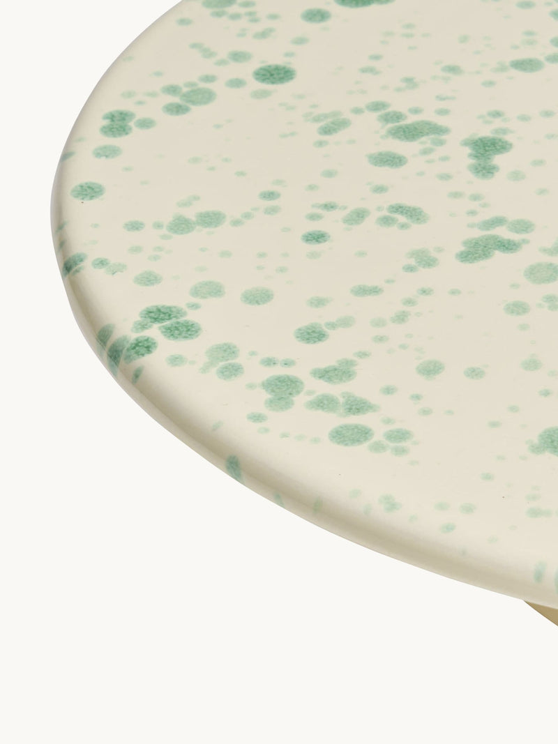 Hot Pottery pistachio splatter cake stand (British brand)