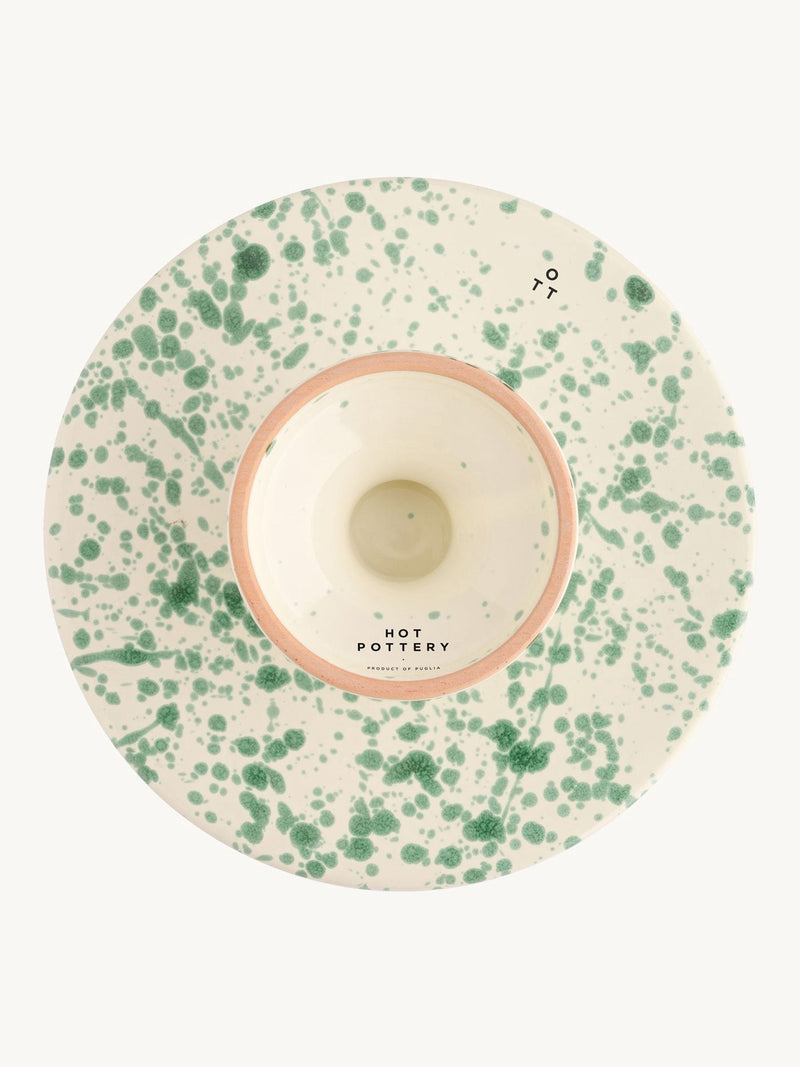 Hot Pottery pistachio splatter cake stand (British brand)