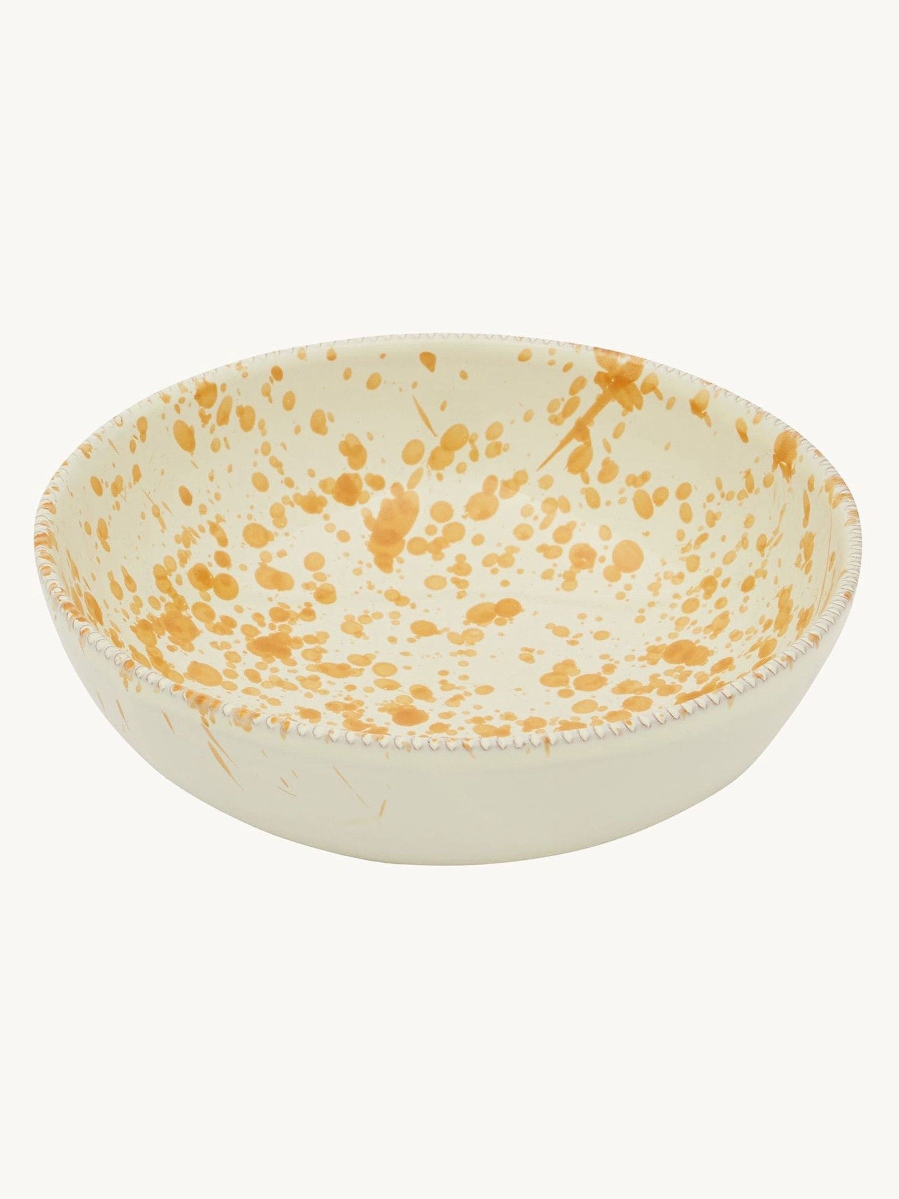 Hot Pottery burnt orange splatter 12-piece dinner set, imported from the UK