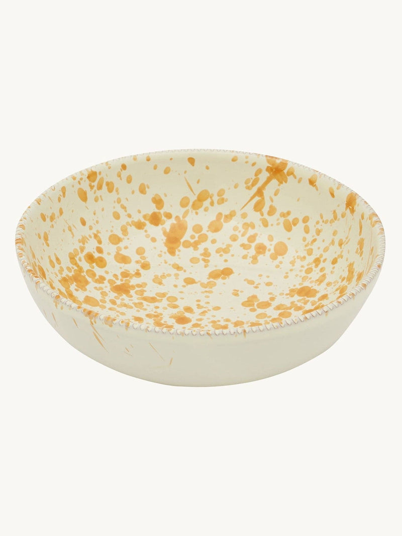 Hot Pottery burnt orange splatter 12-piece dinner set, imported from the UK