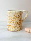 Hot Pottery Set of 4 Burnt Orange Splatter Mugs