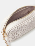 Accessorize cream small ruched cross-body bag - British product