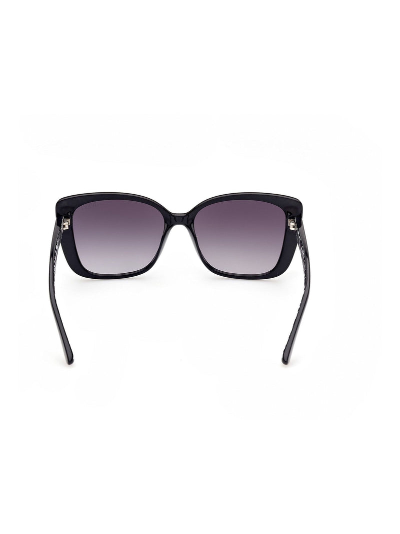 Guess black rectangular sunglasses with animal print temples, UK version