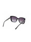 Guess black rectangular sunglasses with animal print temples, UK version