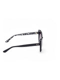 Guess black rectangular sunglasses with animal print temples, UK version