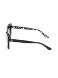 Guess black rectangular sunglasses with animal print temples, UK version