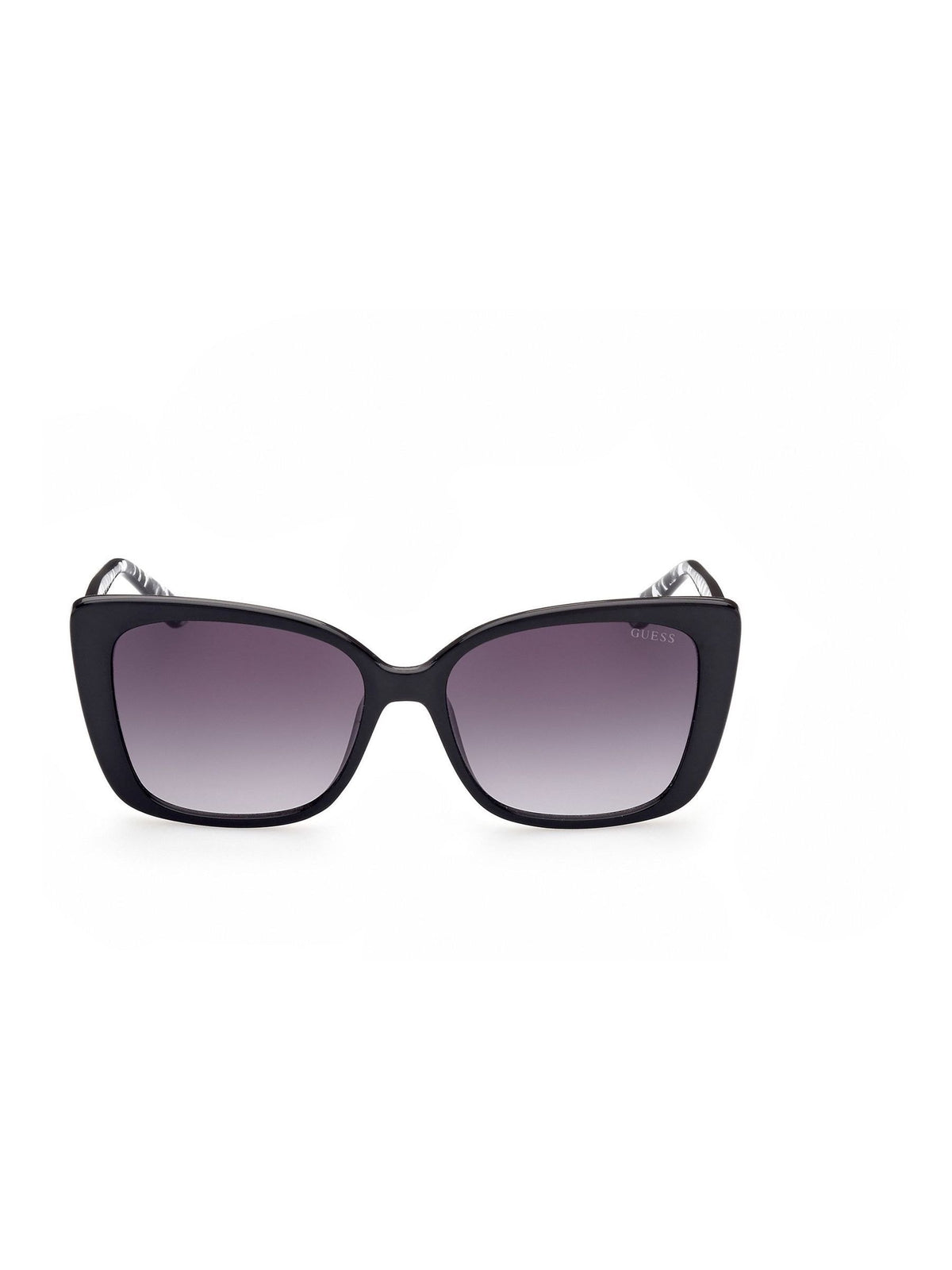 Guess black rectangular sunglasses with animal print temples, UK version