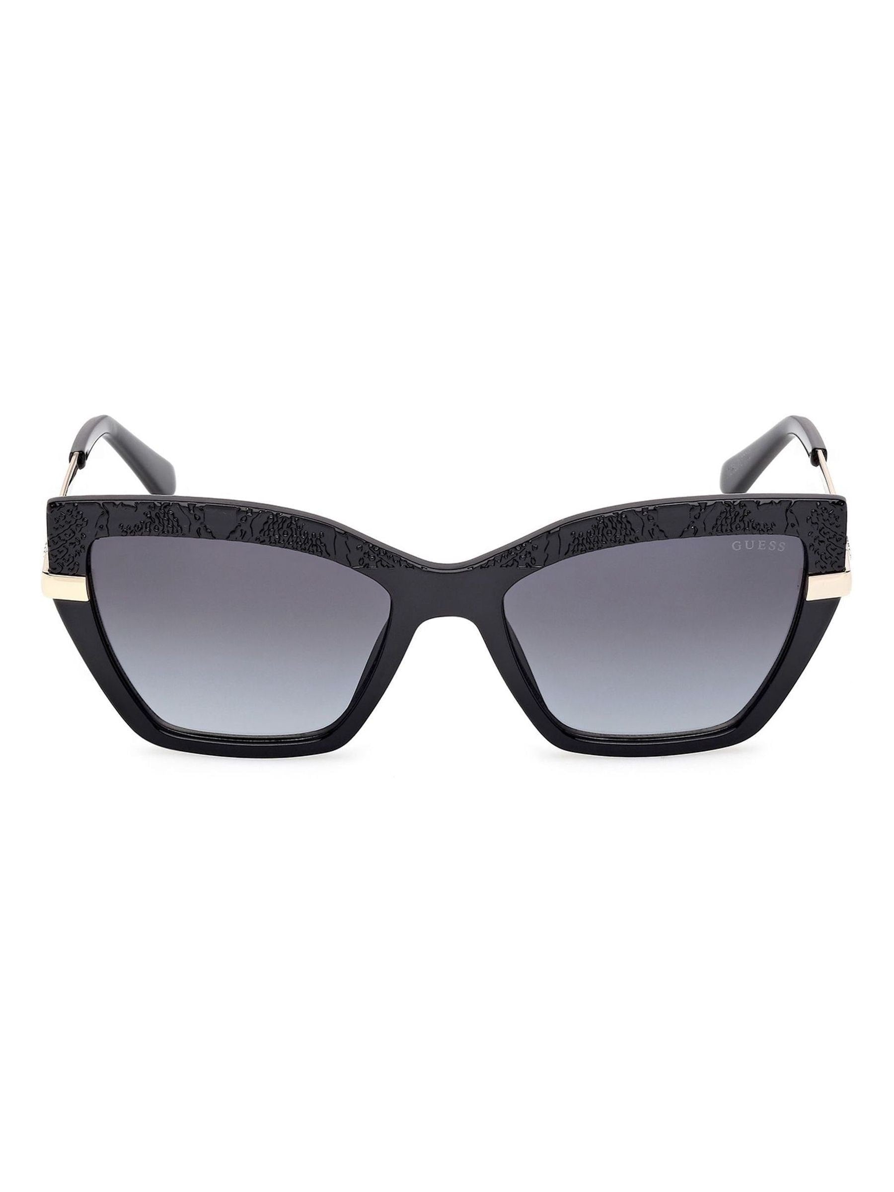 Guess black rectangular sunglasses with snake print, UK version