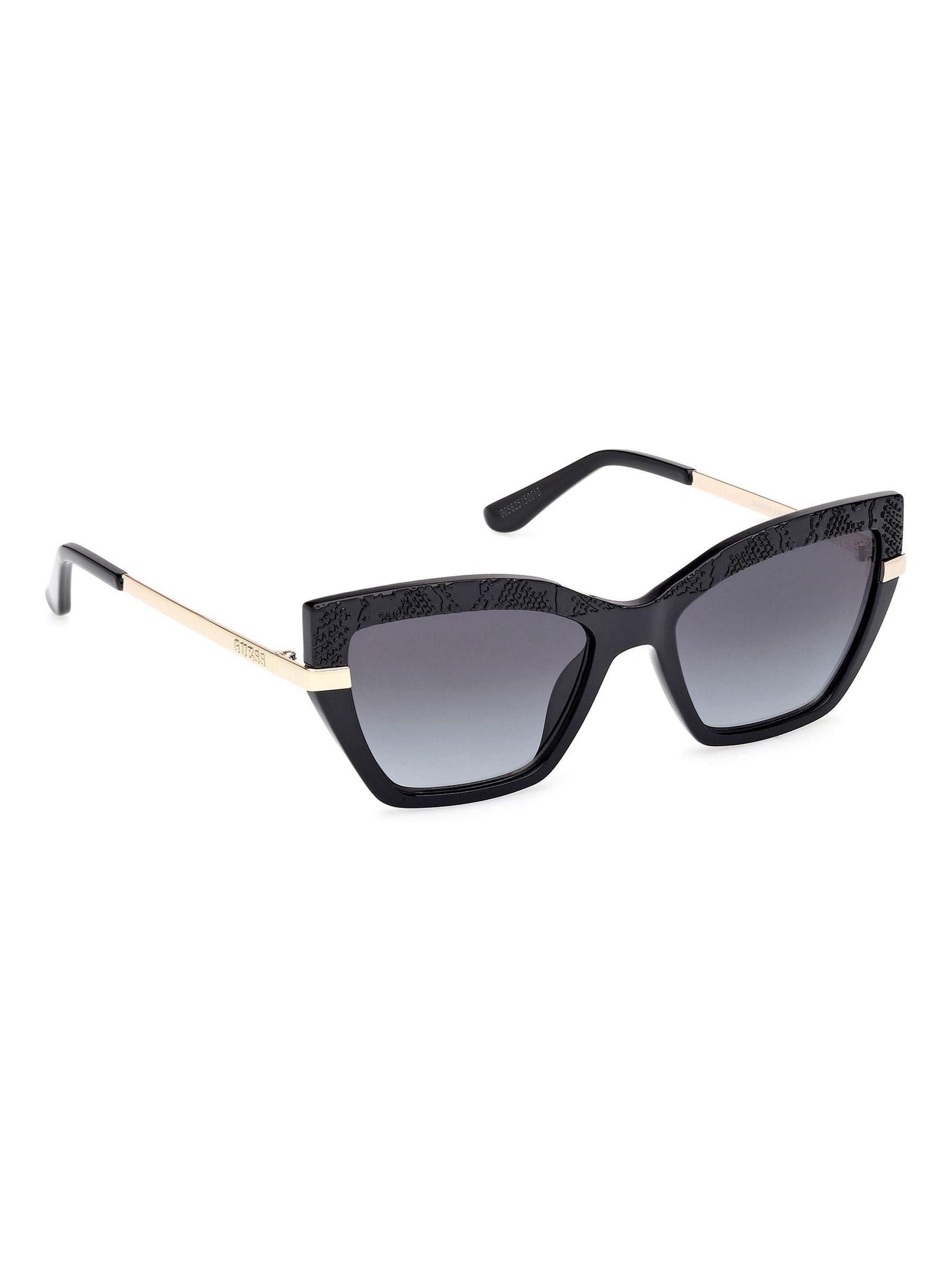 Guess black rectangular sunglasses with snake print, UK version