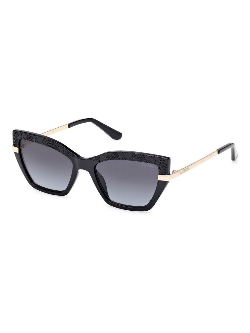 Guess black rectangular sunglasses with snake print, UK version