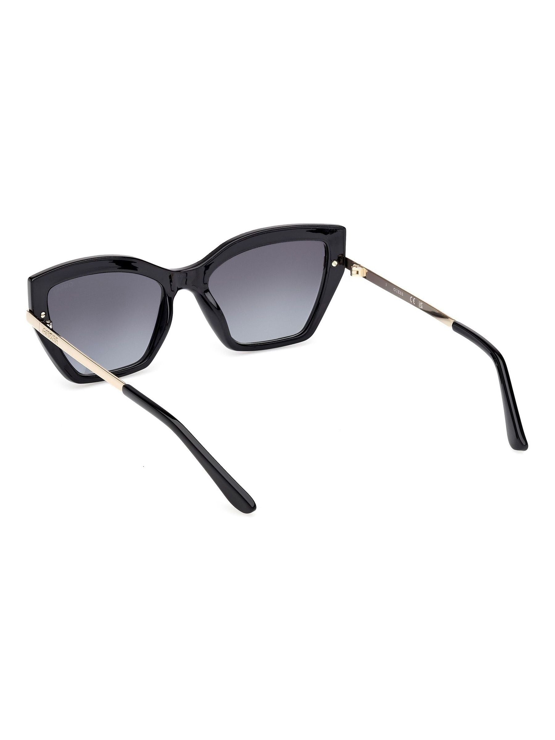 Guess black rectangular sunglasses with snake print, UK version