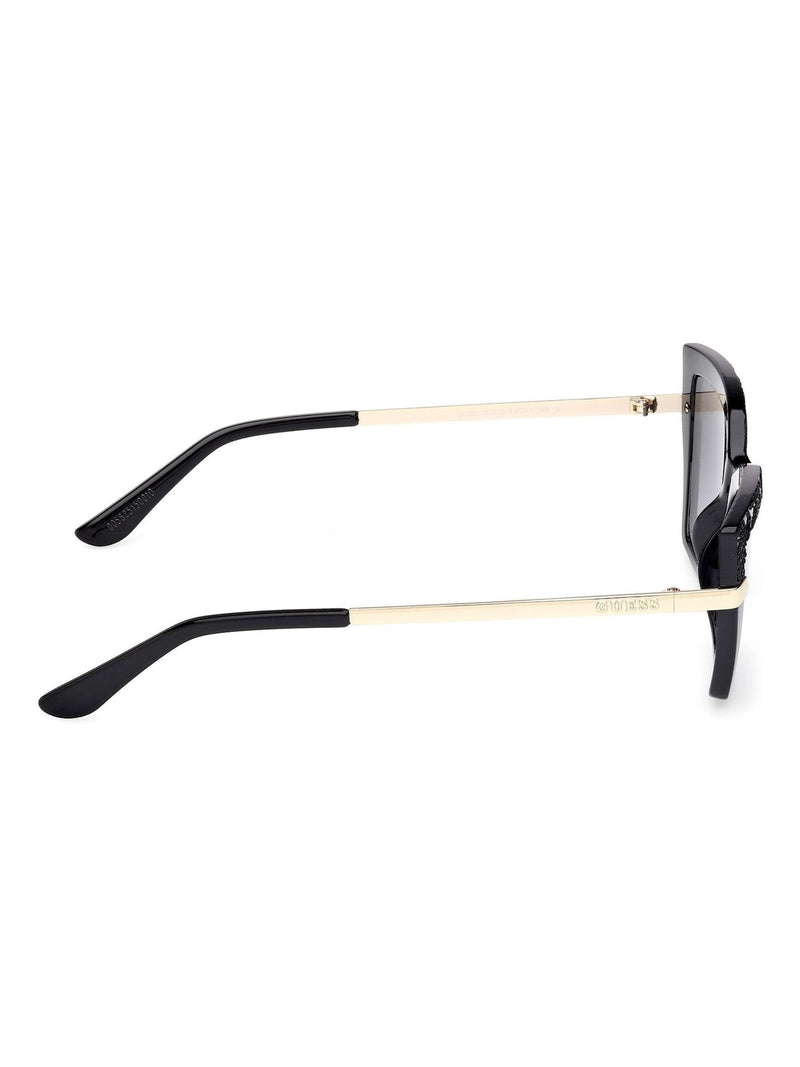 Guess black rectangular sunglasses with snake print, UK version