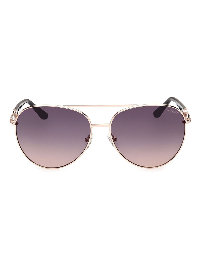 Guess gold metal pilot sunglasses, imported from the UK