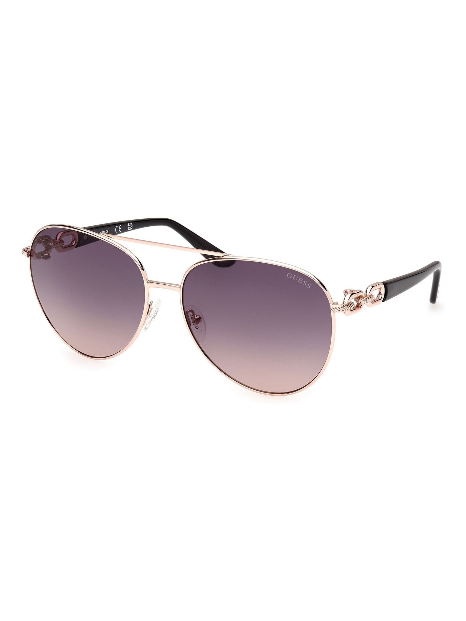 Guess gold metal pilot sunglasses, imported from the UK