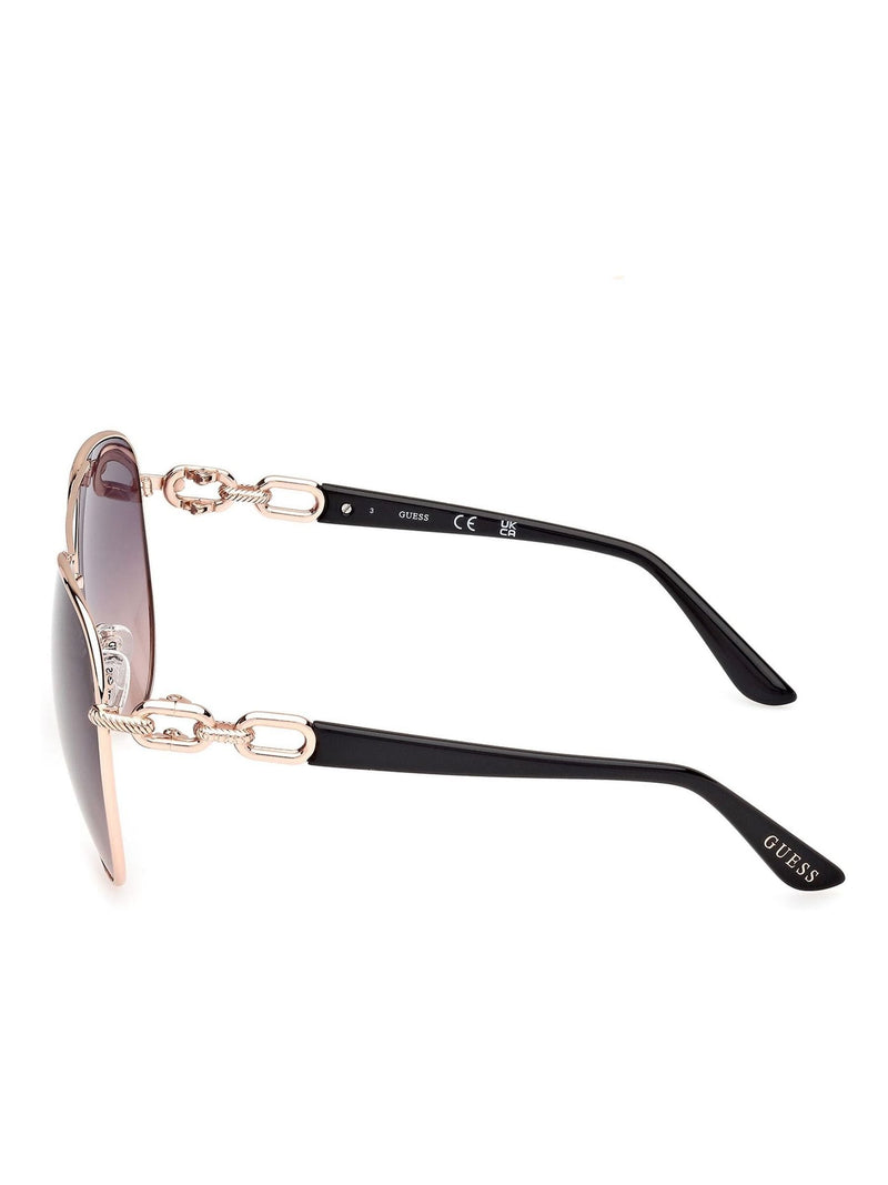 Guess gold metal pilot sunglasses, imported from the UK
