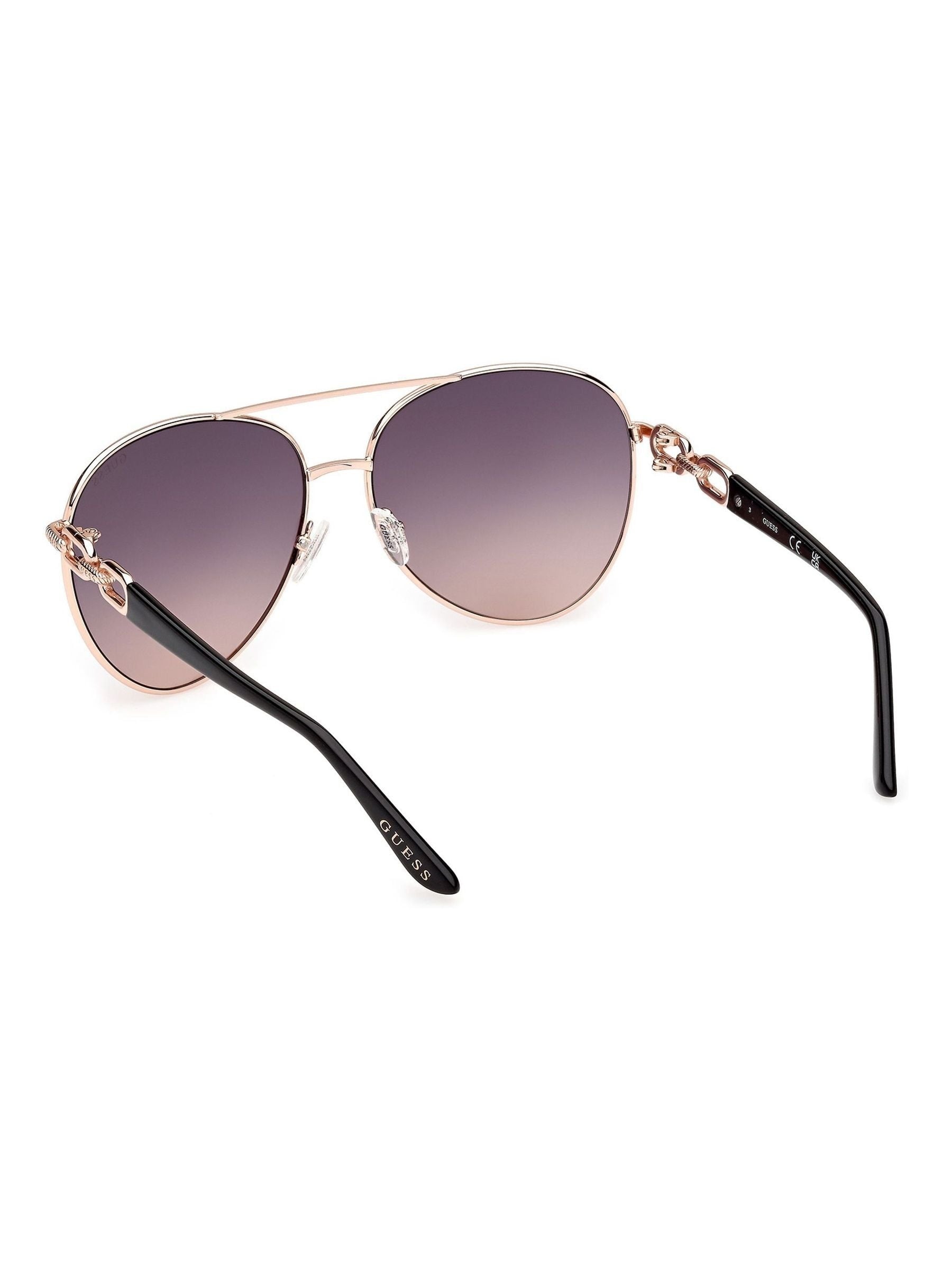 Guess gold metal pilot sunglasses, imported from the UK