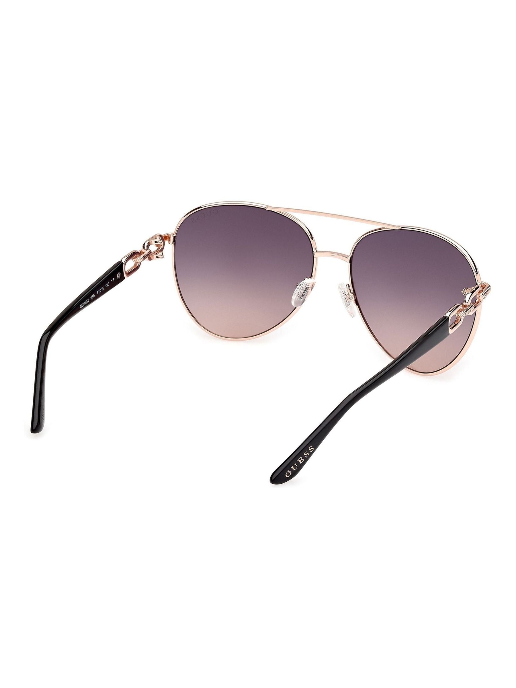 Guess gold metal pilot sunglasses, imported from the UK