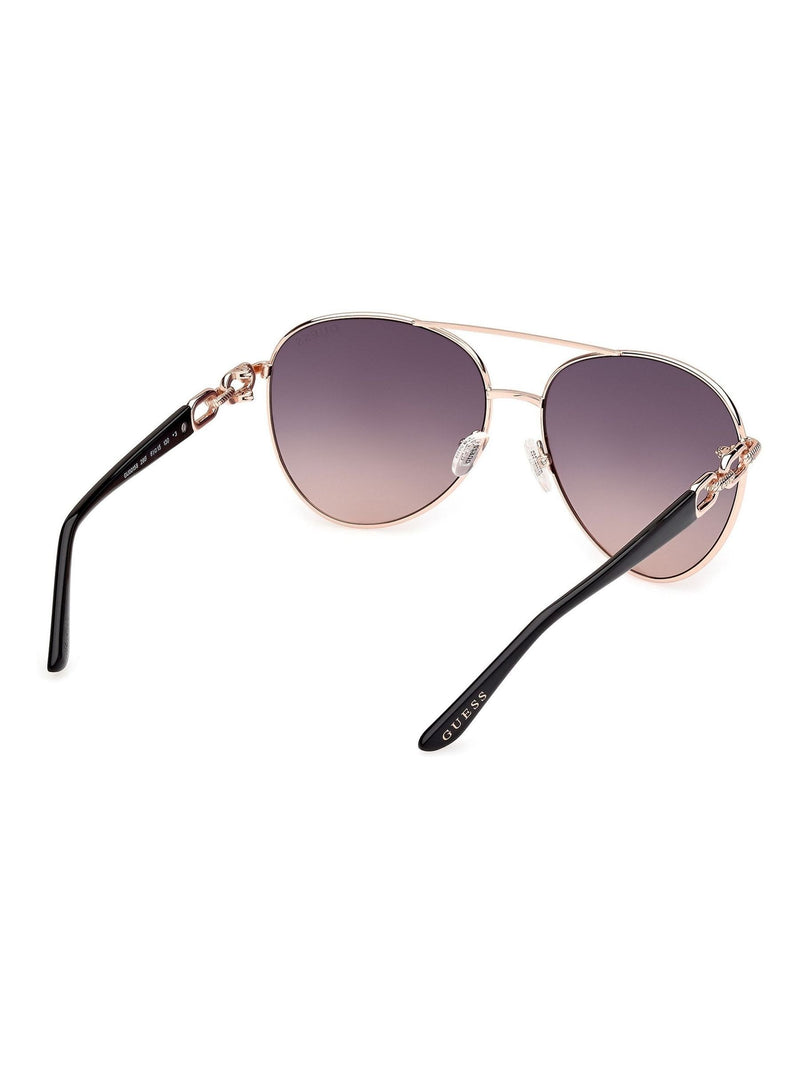 Guess gold metal pilot sunglasses, imported from the UK