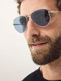 GANT cream metal aviator sunglasses for men - British product