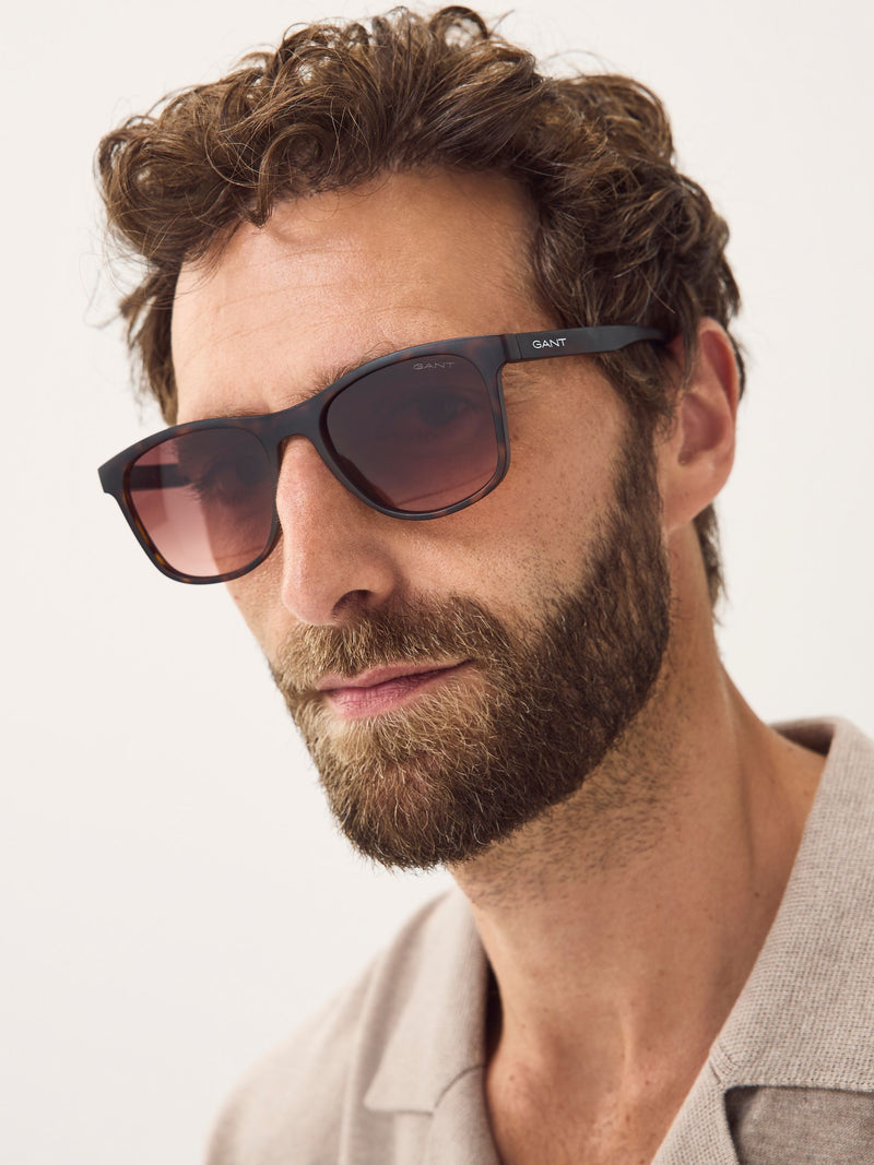 GANT Classic Sunglasses in brown acetate, imported from the UK