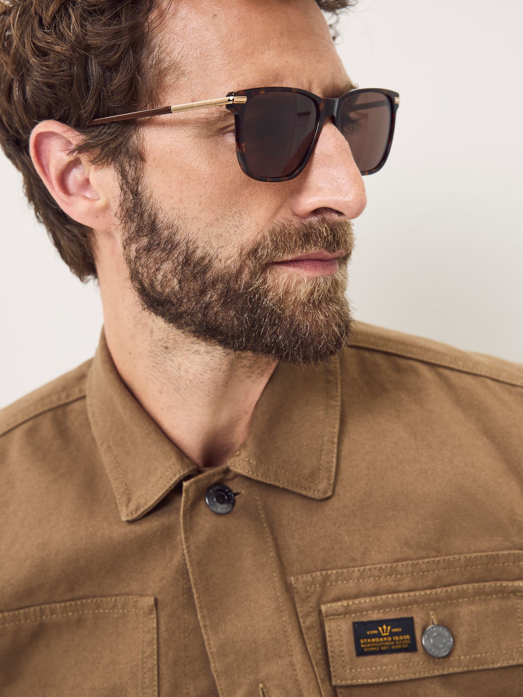 GANT brown square sunglasses dark havana, UK version