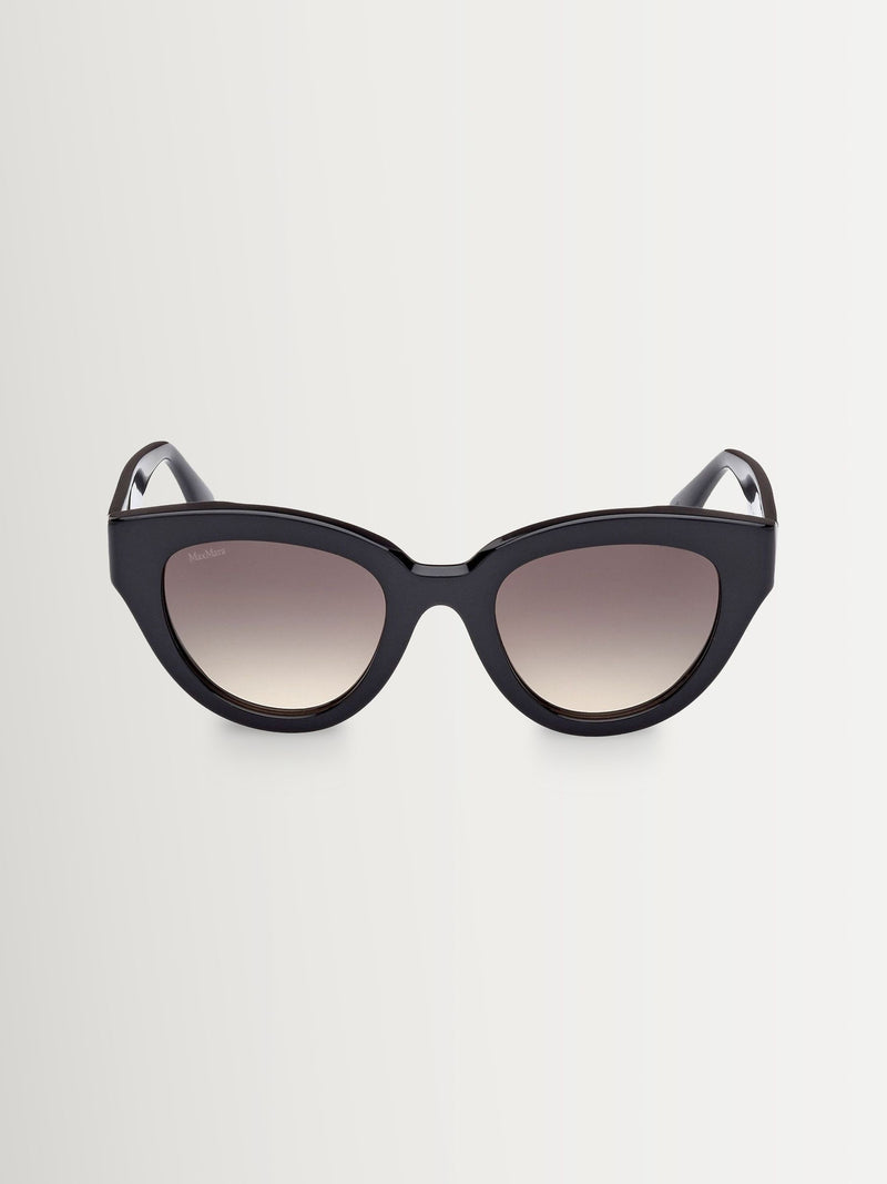 Max Mara black round sunglasses with plastic frame - British product