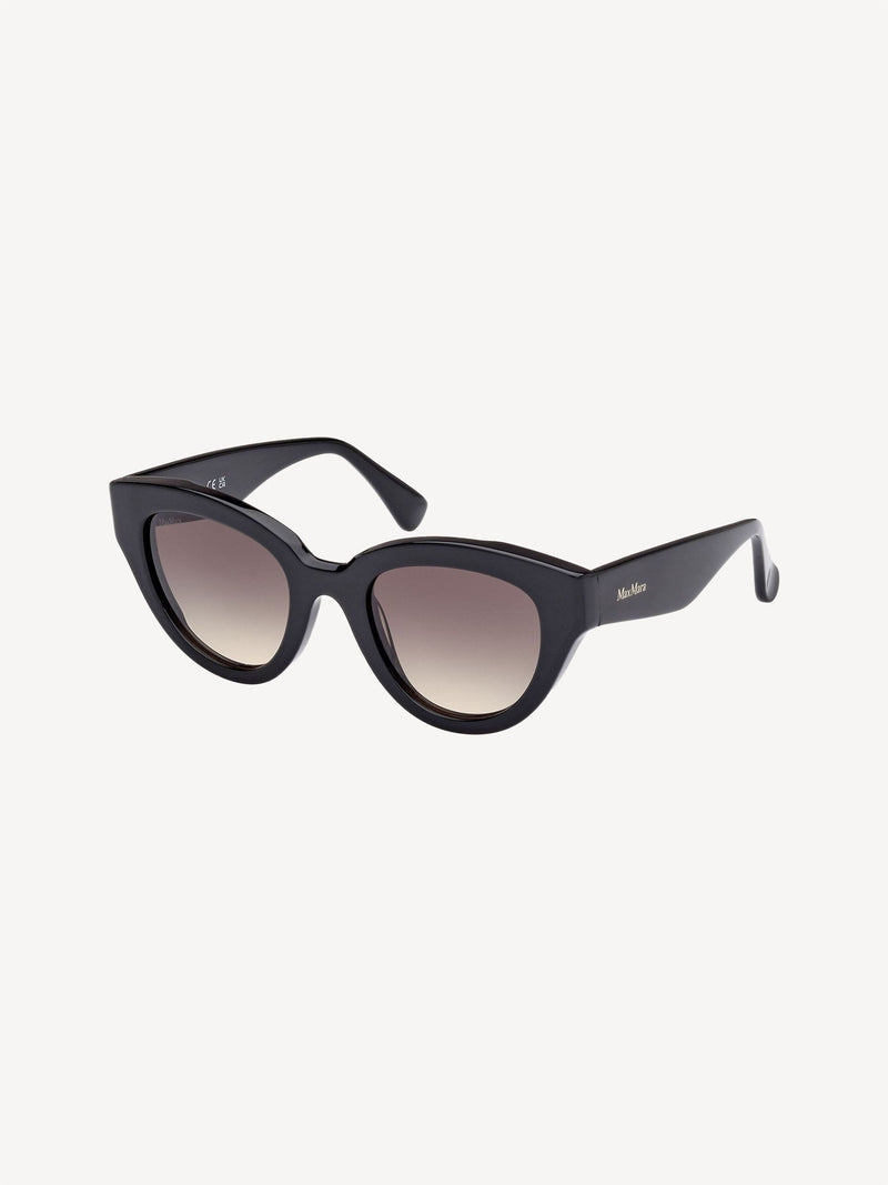 Max Mara black round sunglasses with plastic frame - British product