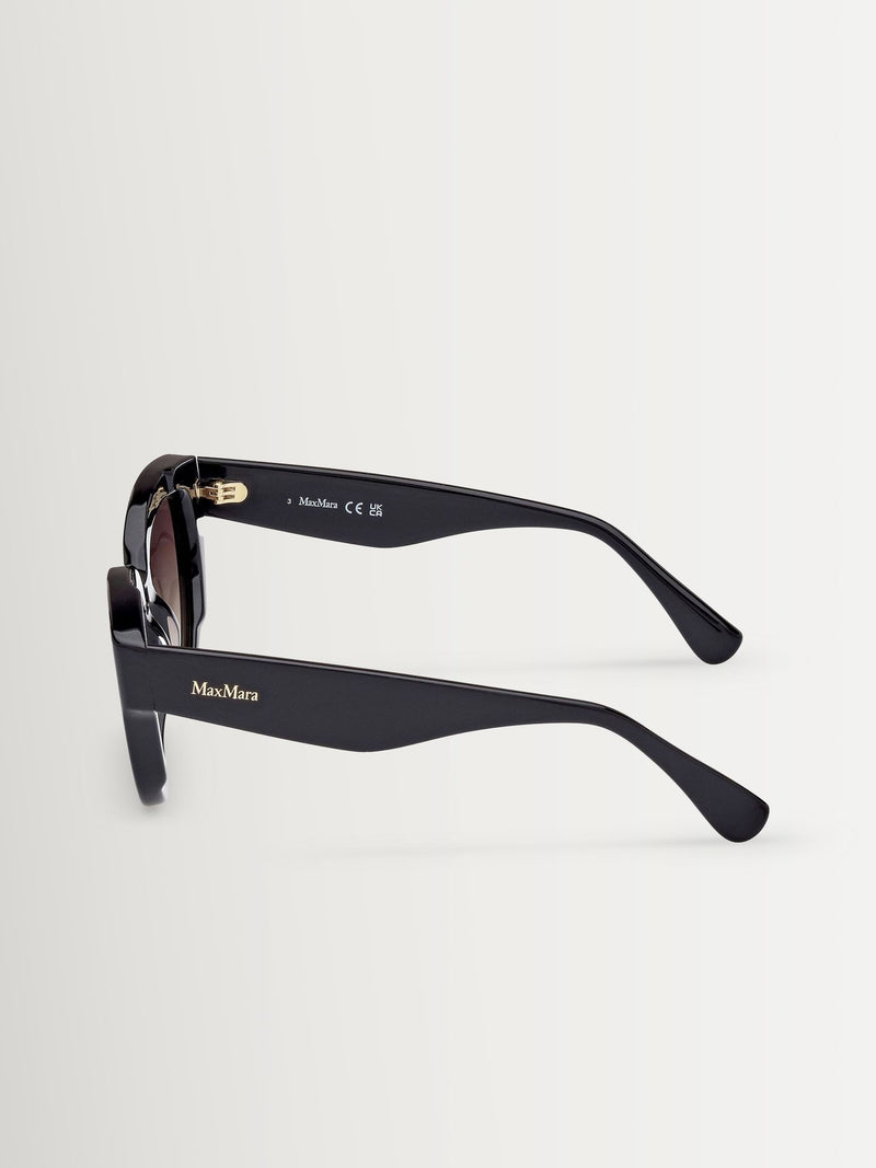 Max Mara black round sunglasses with plastic frame - British product