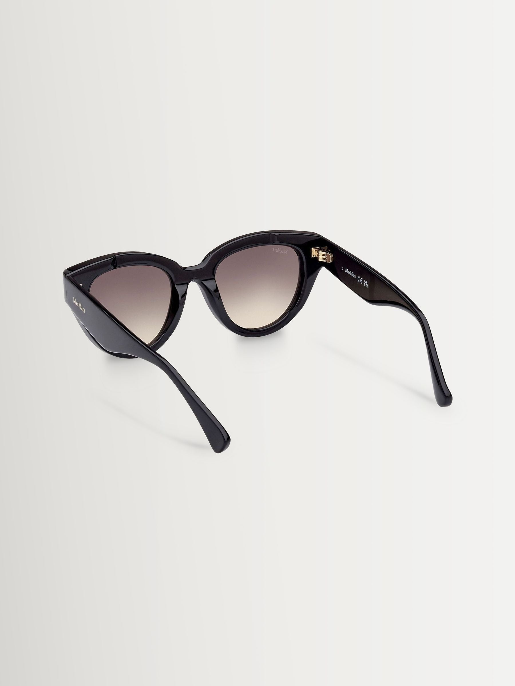 Max Mara black round sunglasses with plastic frame - British product