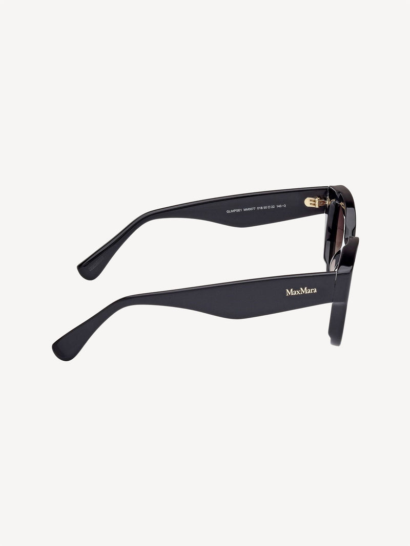 Max Mara black round sunglasses with plastic frame - British product