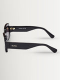 Max Mara Black Square sunglasses with shaped temples, UK version