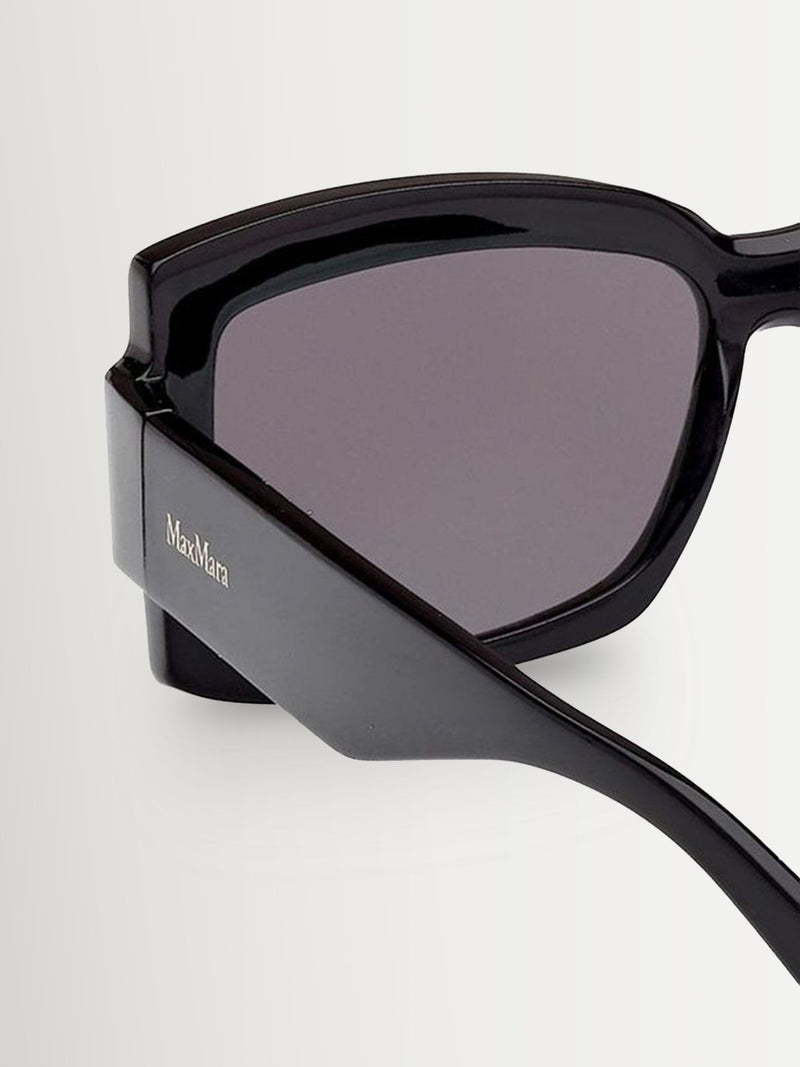 Max Mara Black Square sunglasses with shaped temples, UK version