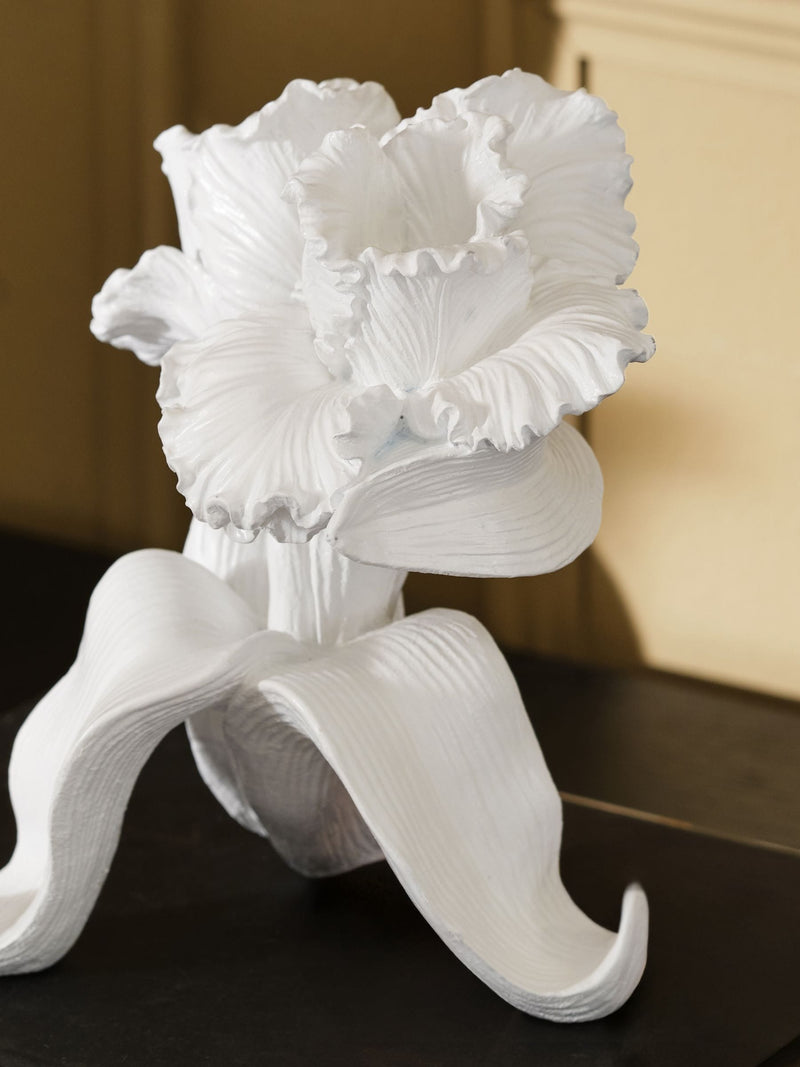 White parrot tulip resin ornament 15cm, imported from the UK