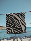 Zebra Monochrome Beach Towel 100% Cotton