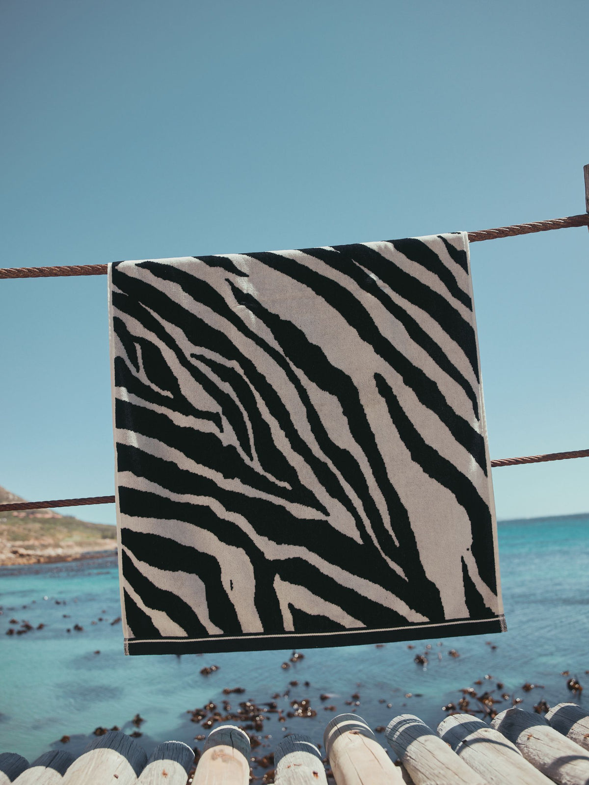 Zebra Monochrome Beach Towel 100% Cotton