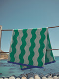 Green wiggle beach towel 4x23cm (British brand)