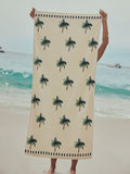 Natural Palm Tree Beach Towel 100% Cotton