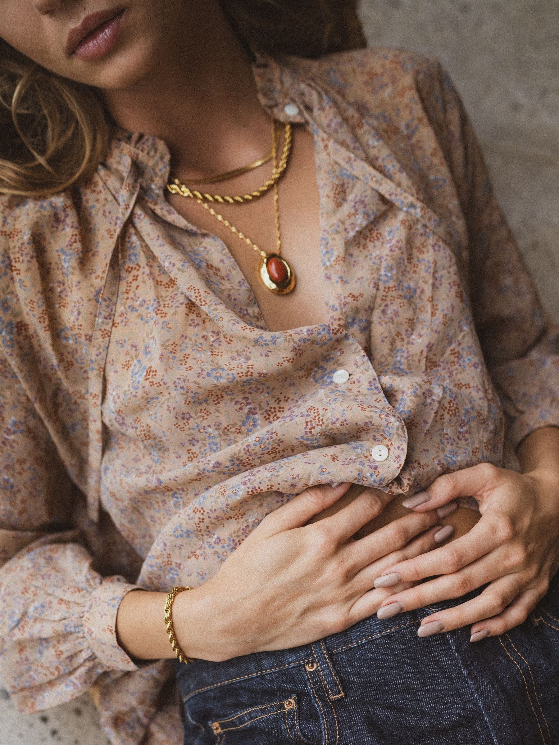 Anni Lu gold plated pendant necklace, imported from the UK