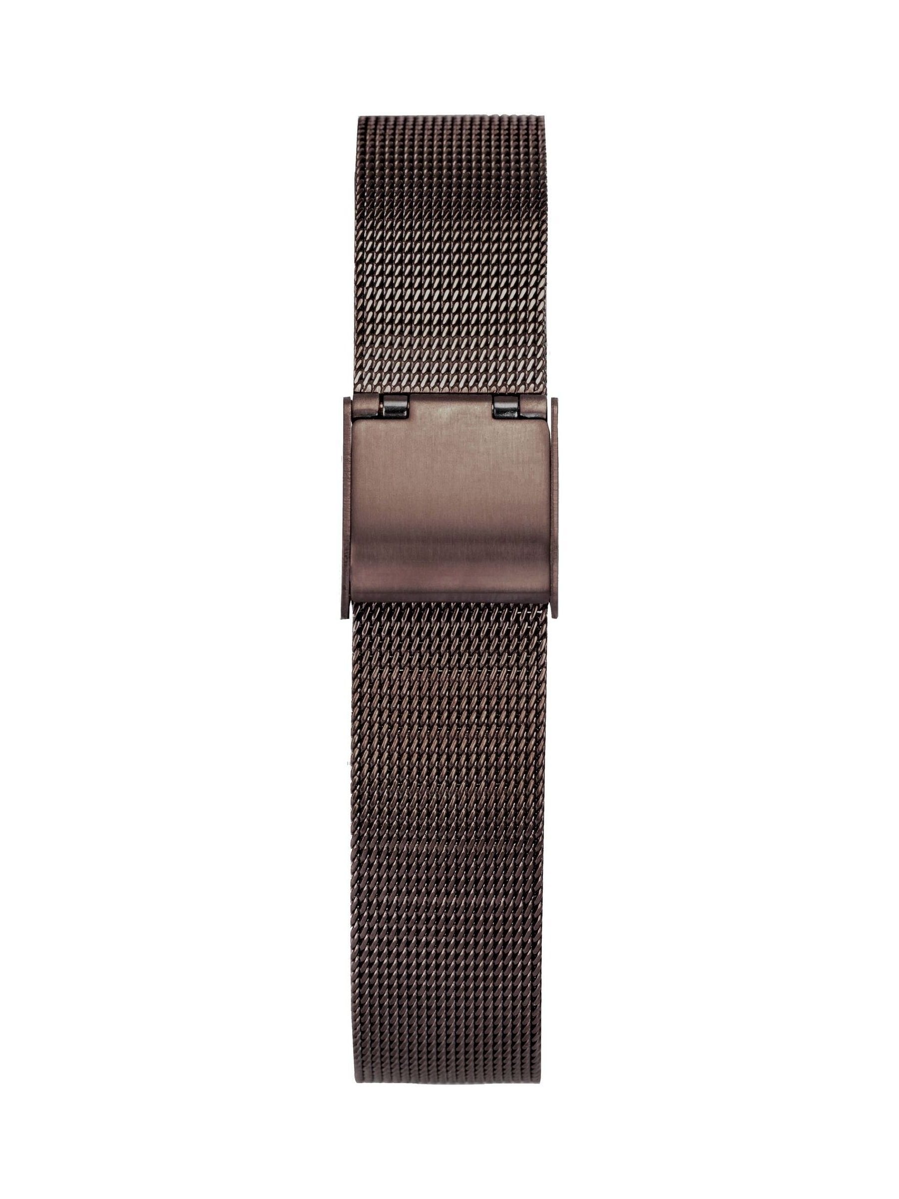 Women's 22mm Analogue Watch with Chocolate Dial and Brown Stainless Steel Bracelet