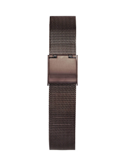 Damen-Analog-Uhr, 22 mm, mit Schokoladen-Zifferblatt und braunem Edelstahlarmband