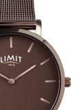 Women's 22mm Analogue Watch with Chocolate Dial and Brown Stainless Steel Bracelet